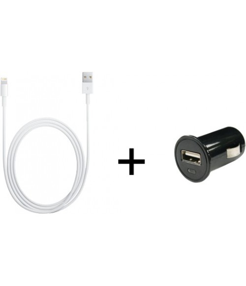 Kit adaptateur AC 3A + câble iPhone 5/10 MOXIE