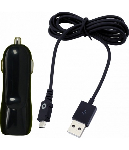 Chargeur AC 1 USB 1A + câble Micro USB noir MUVIT