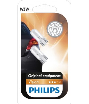 2 ampoules W5W 12V PHILIPS (blister) (12961B2)