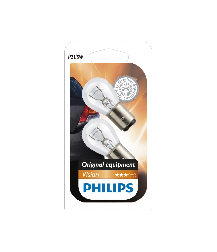 2 ampoules P21/5W 12V PHILIPS blister