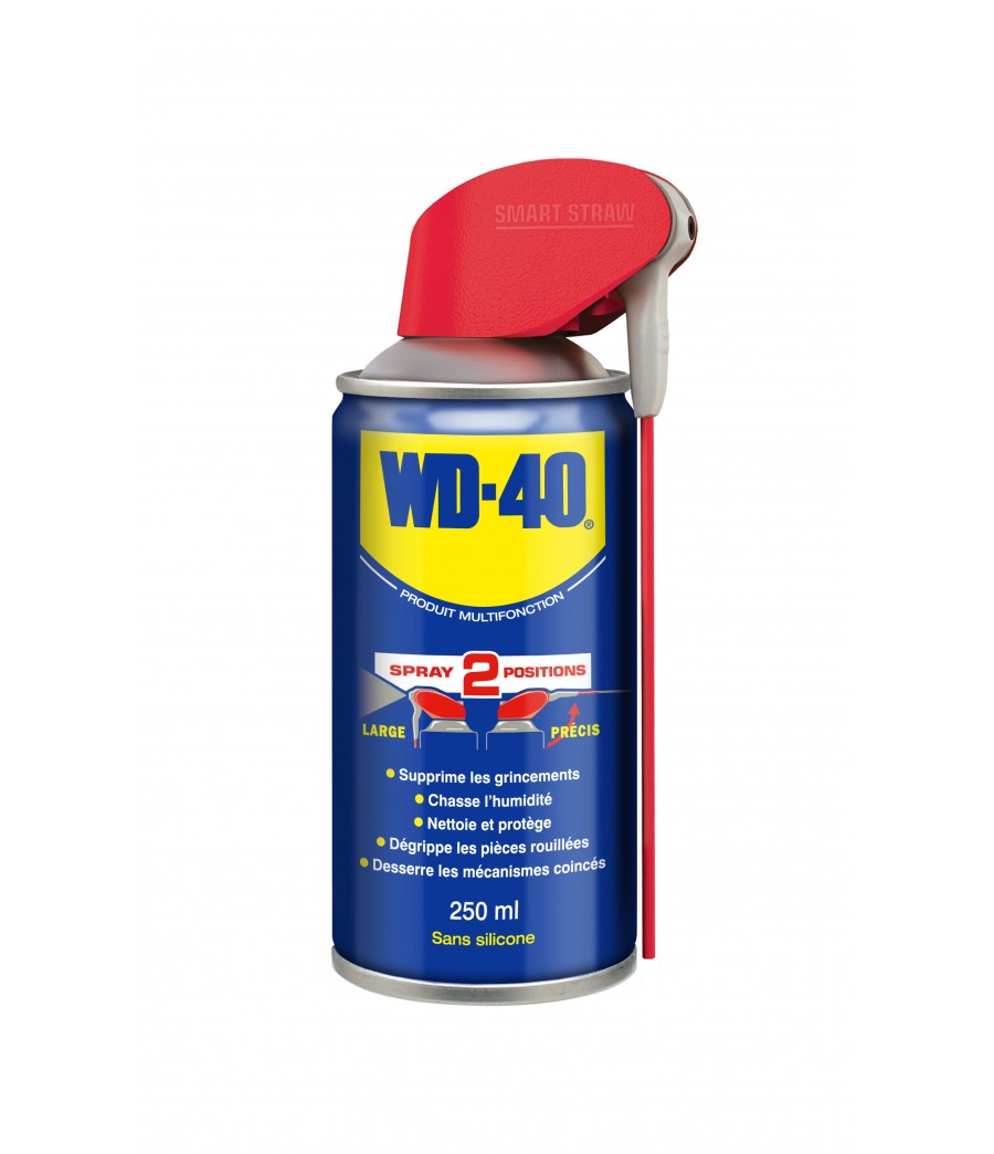 Spray multifonction WD40 250ml double-position (aérosol)