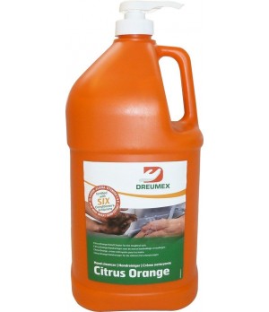 Nettoyant pour les mains 3.78L orange en flacon avec pompe Dreumex