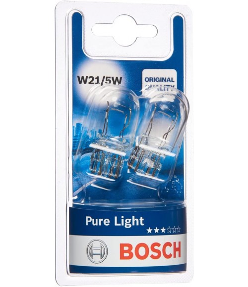 Bosch W21/5W Pure Light lampes auto - 12 V 21/5 W W3x16q - 2 ampoules  1987301079 Ampoule 12V 21/5W, W21/5W