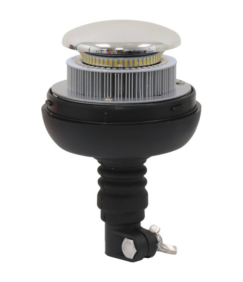 Gyrophare LED double flash sur tige flexible 12/24v R65-R10