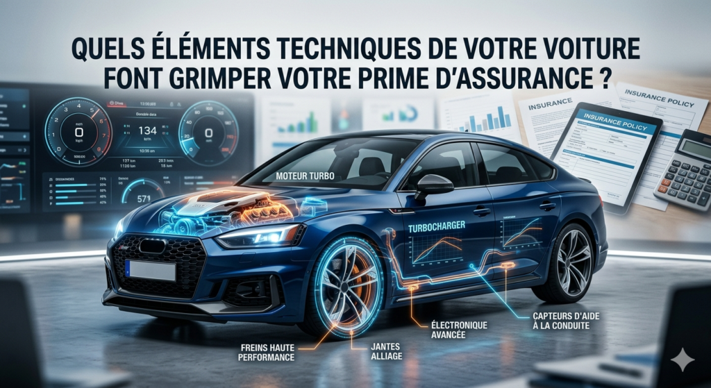 Quels éléments techniques de votre voiture font grimper votre prime d'assurance ?